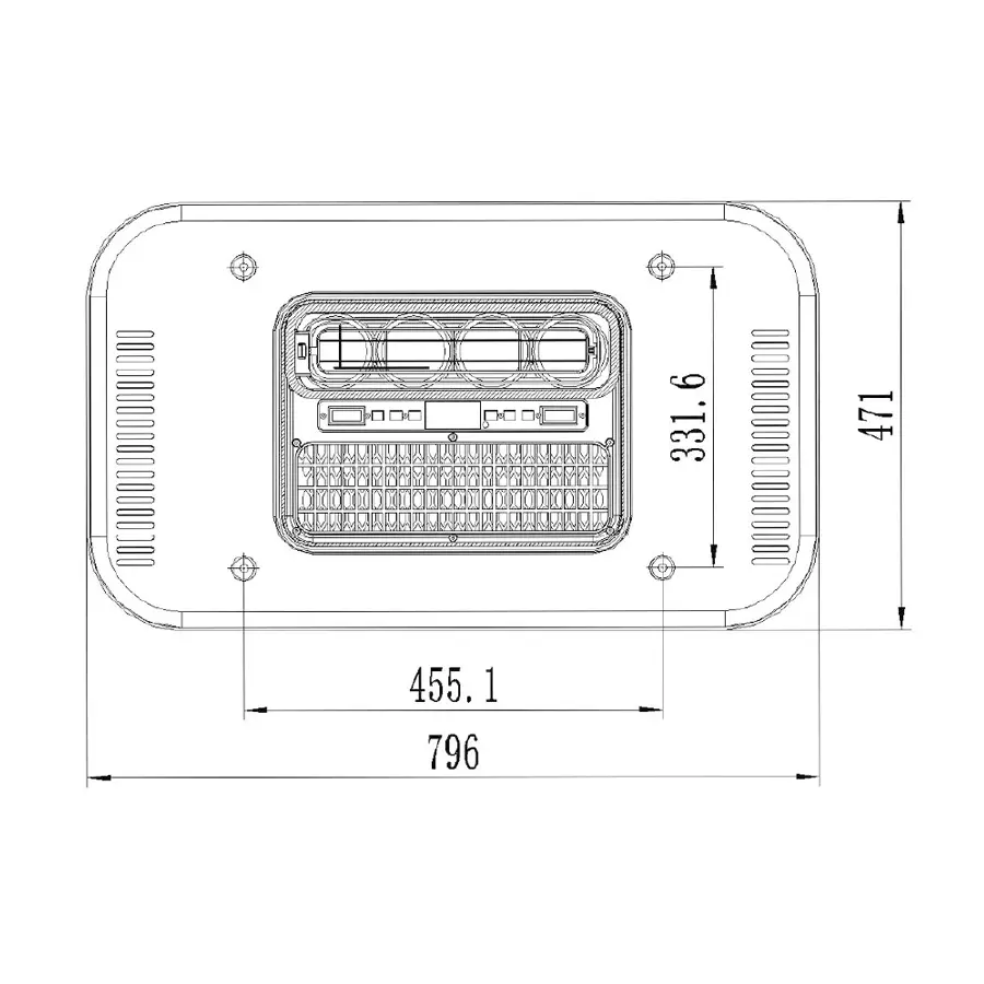 yc2900T3 medidas placa embellecedor interior
